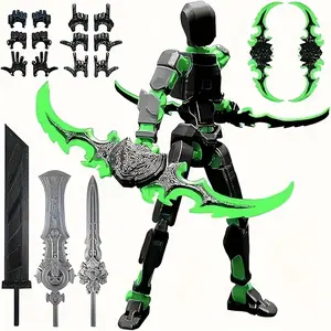 Assembly Completed-Titan 13 Action Figure, Dummy Robot 13 Action Figure Set, 3D Printed Multi-Jointed Action Figures, Nova 13 Action Figure, for Collectors Desktop Decorations