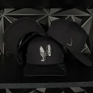 Gallo Black Plate SnapBack Hat - 100% Cotton Adjustable 5-Panel Design for Comfort & Durability - One Size Fits Most