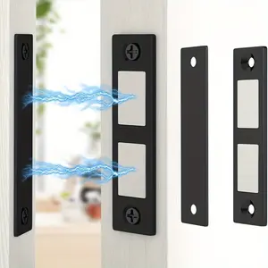 Keep cabinets closed tight!  5/10/15pcs Strong Magnetic Door Catch. Black Heavy Duty Latch for Wardrobes & Cupboards. Easy Screw-on Installation. Child & Pet Proof Kitchen Hardware Hack.
