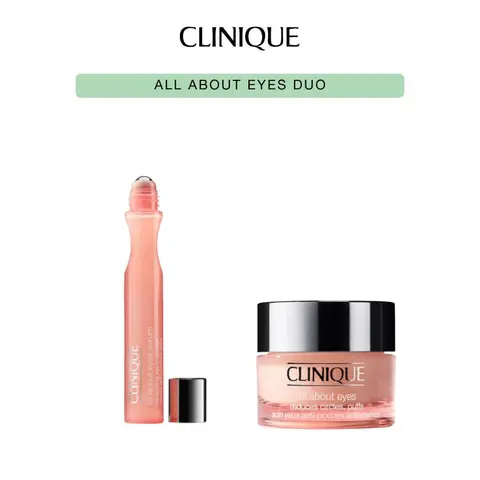[Clinique] All About Eyes Duo - Eyes Serum + Eyes Cream | De-puffing | Dark circle | Cooling | Brightening | Hydrating | Refreshing | Lightweight | Silky-smooth | Vitamin C