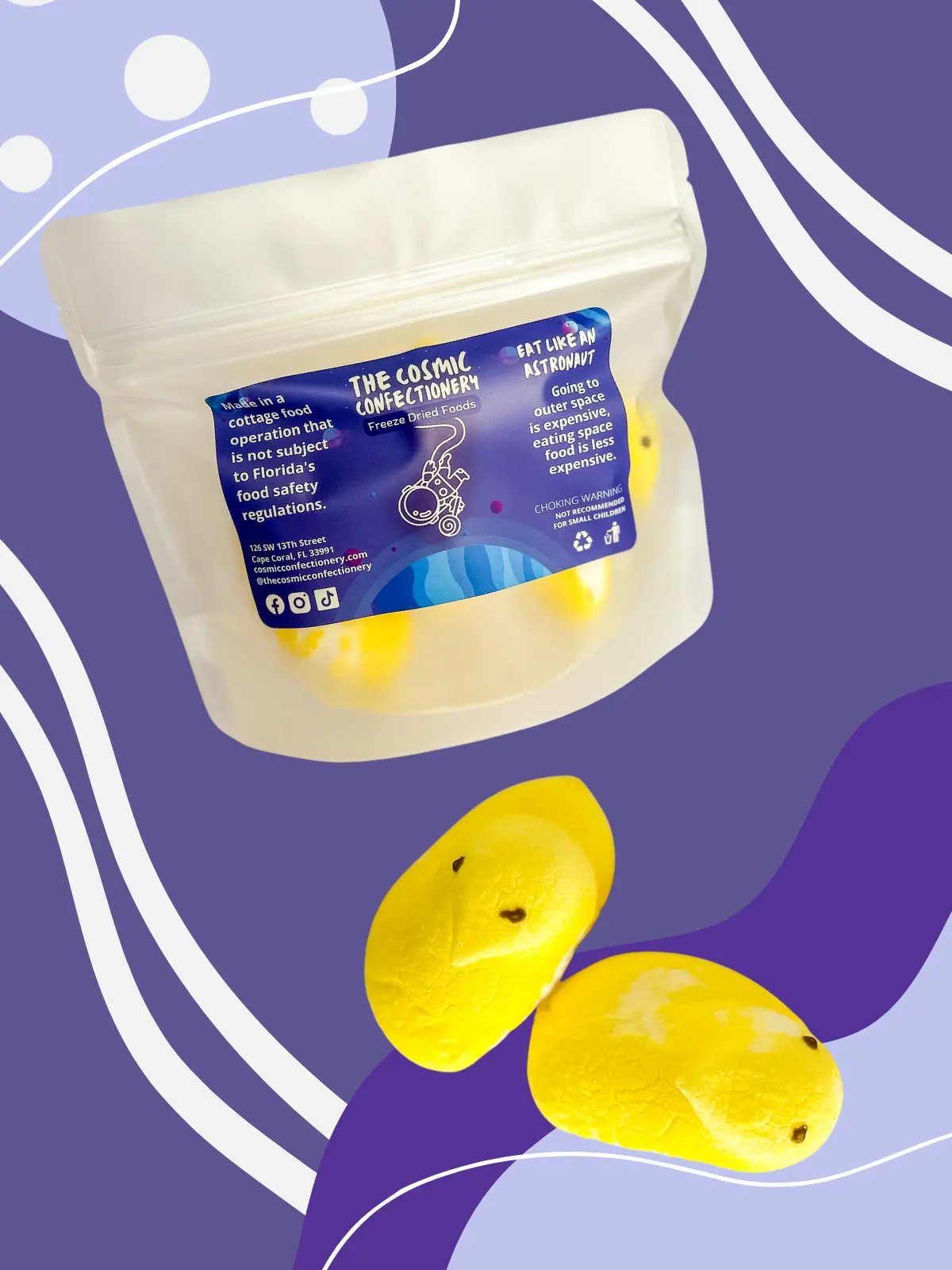 Freeze Dried Galactic Marshmallows - Yellow Chicks Freeze Dried Galactic Marshmallows - Yellow Chicks