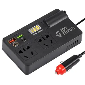 【Father's Day Gift】220V Car Power Inverter - Joytutus 12V/24V Converter, PD 30W USB-C & QC3.0 USB Fast Charger, Digital Voltage Display, Car Plug Adapter for Laptop, Phone & Tablet