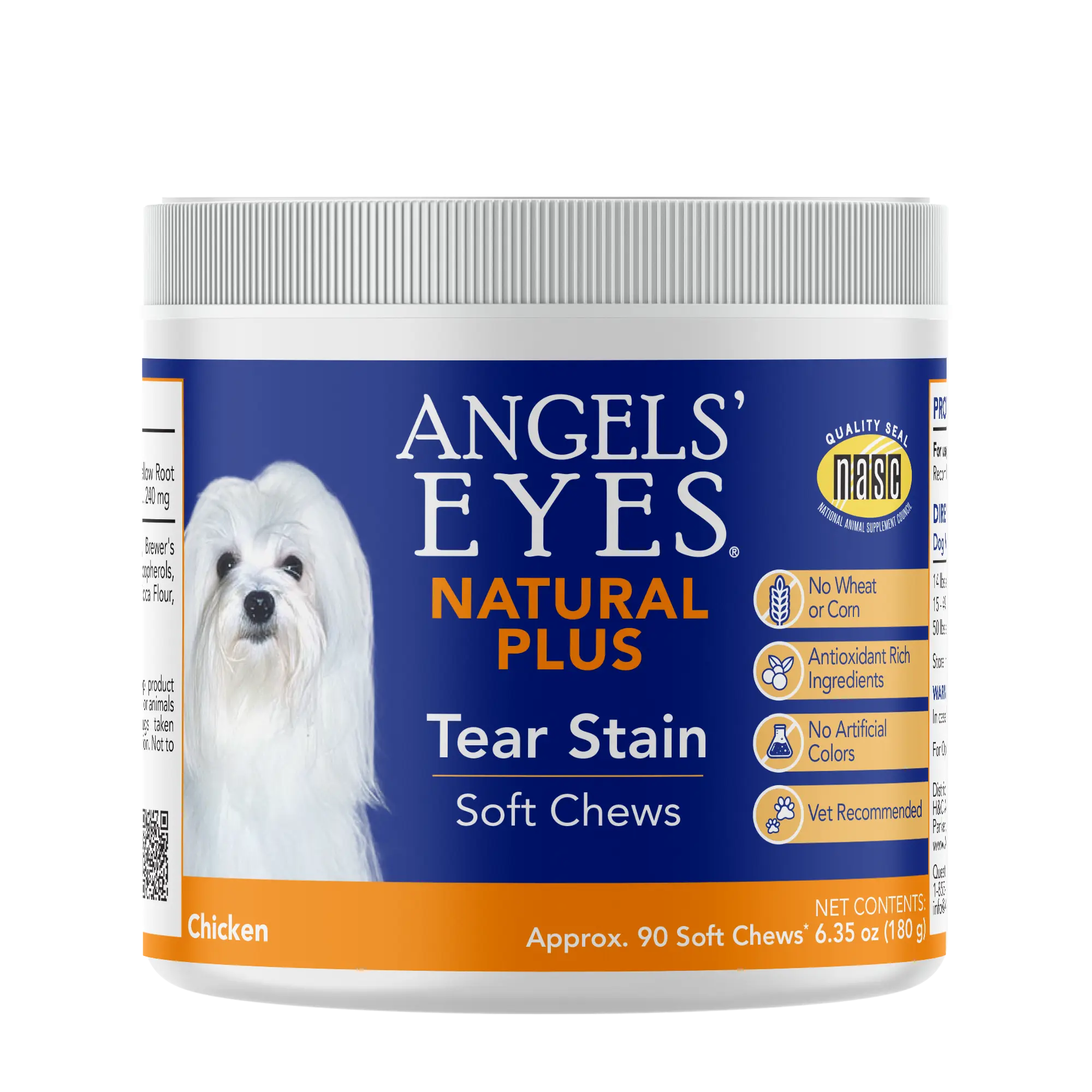Angels’ Eyes NATURAL PLUS Tear Stain Chew Dogs Chicken 90ct