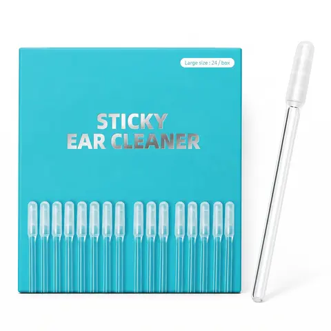 Ear Cleaner Reusable Natural Resin Tip - Lightweight Earwax Removal Tool for Outer Ear Care, Protective Cap, Easy Cleaning & Reusability, Safe for Dry Earwax, Portable Gentle Debris Pickup (Do Not Insert)