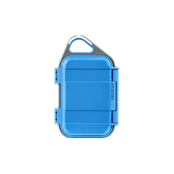Pelican Go G10 Case Surf Blue/Gray - Watertight IP67 Rated with Built-in Pressure Valve & Lifetime Warranty for Compact Protection