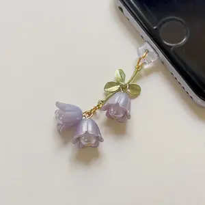 Flower Design Phone Charging Port Dust Plug, Anti-dust Plug For iPhone/Type C Port, Mobile Phone Parts, Cell Phone Charm