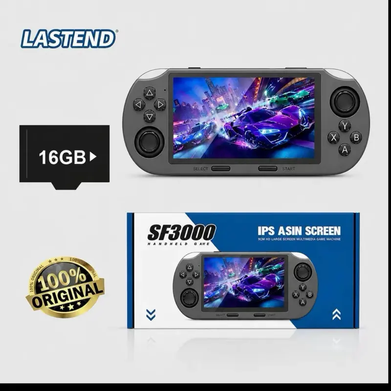 LASTEND SF3000 Portable Retro Handheld Video Game Console - 4.5" IPS Display, 3000mAh Rechargeable Battery, 16GB TF Card Compact Device, Gamer Stuff, Teen Boy Gift, Unique Gifts for Man, Back to School Item,techvibes