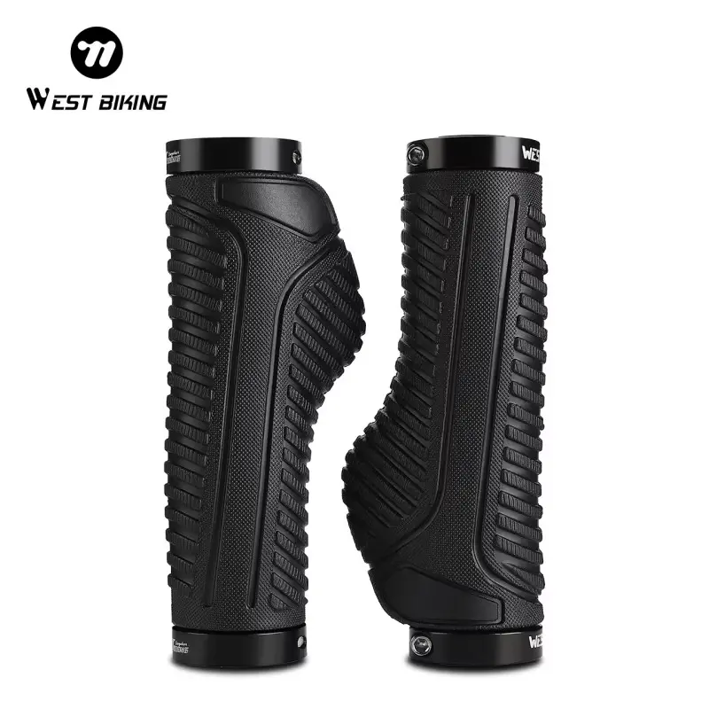 WEST BIKING MTB Mountain Bike Bicycle Handlebar Grips Bike Parts Comfortable Soft Shock Absorption Bicycle Grips