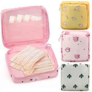 Portable Sanitary Napkin Storage Bag, Menstrual Cup & Nursing Pad Organizer, Travel-Friendly Mini Zipper Bag, Coin Purse for Women & Girls
