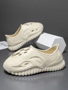 Men's Lightweight Non-Slip Slippers, Solid Color Design for Comfort, Soft and Breathable Outdoor Sandals, Versatile Home Shoes for Men, Slide Slipper