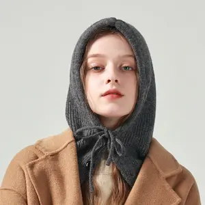 Balaclava Women Winter Hats Beanie Hat Slouchy Fleece Balaclavas Windproof Warm Hooded Scarf Hat for Women Men