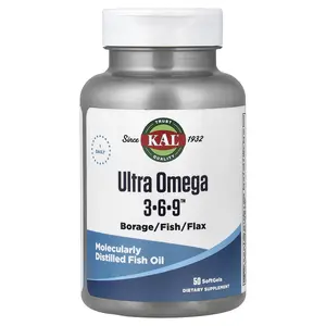 KAL Ultra Omega 3-6-9™, 50 Softgels