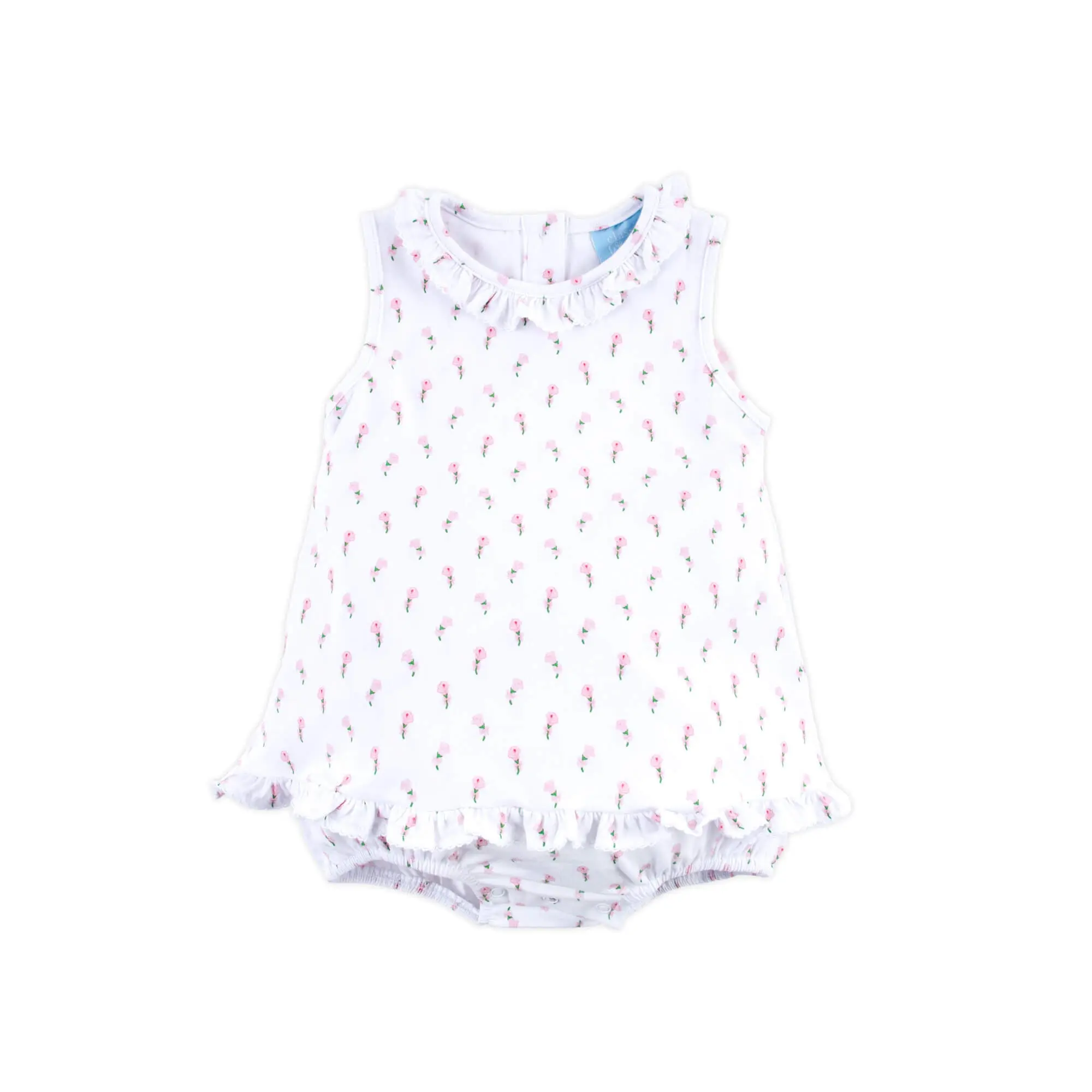 Pink Rosebud Skirt Bubble - Soft Knit Spring Outfit for Baby & Toddler Girls