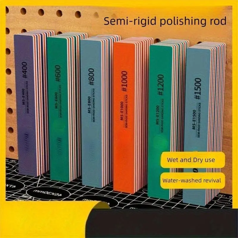 Sanding rod, both dry and wet, model polishing rod, model assembly tool, suitable for DIY enthusiasts, craft enthusiasts, micro work, fine precision machining, lightweight tools, high-quality abrasives, abrasive rods, sanding kits, craft enthusiasts,