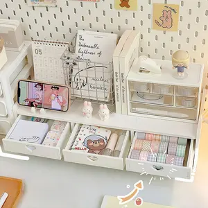 Computer Height Adjustable Stand Desktop Display Holder Multi-Functional Desk Organizer Laptop Drawer Pad Rack