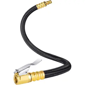 Tire Inflator Extension Tube, Tyre Pump Quick Inflation Chuck Adapter Hose for Quick Inflation, Clip-On Connector High-Pressure Tube For Car, Motorcycle, Bicycle Maintenance Accessories