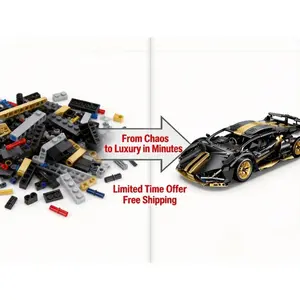 1:14 Black Gold Lamborghini Inspired Supercar Technic Building Blocks Set, 36cm Large Sports Car Model Kit for Kids & Adults, Collectible Display Gift  diamond painting   jasmine crochet  loc sprinkles  silly bandz solid wood dowel