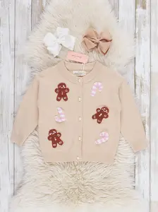 Candy Cane & Gingerbread Cardigan