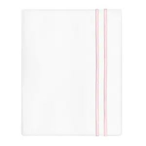 Pink Lines Embroidered Pillowcase Pair