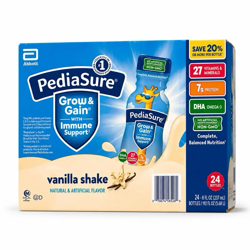 PediaSure Grow & Gain Vanilla Shake, 8 fl oz, 24 Pack