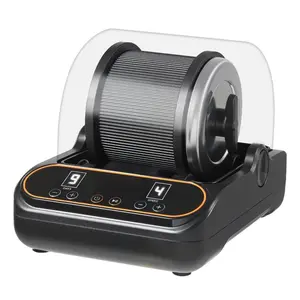 Rock Tumbler, 1 lb Rock Polishing Machine, Rocks Tumbling Kit with 4-Speed Adjustment, 1-9 Day Timer, PC Sound Reduction Cover TPU Drum, Direct Drive Motor Rocks Polishing, Quiet Operation