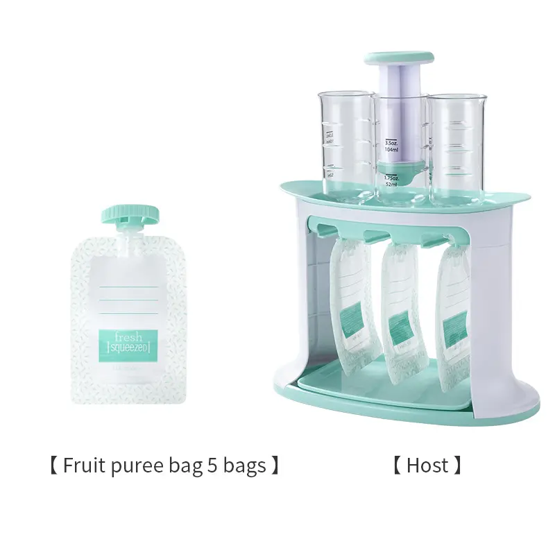 Squeeze Station For Homemade Baby Food,Pouch Filling Station For Puree Food For Babies&Toddlers,No Food Splashing,Dishwasher Safe,BPA-Free,With Reusable Bags travel bottle