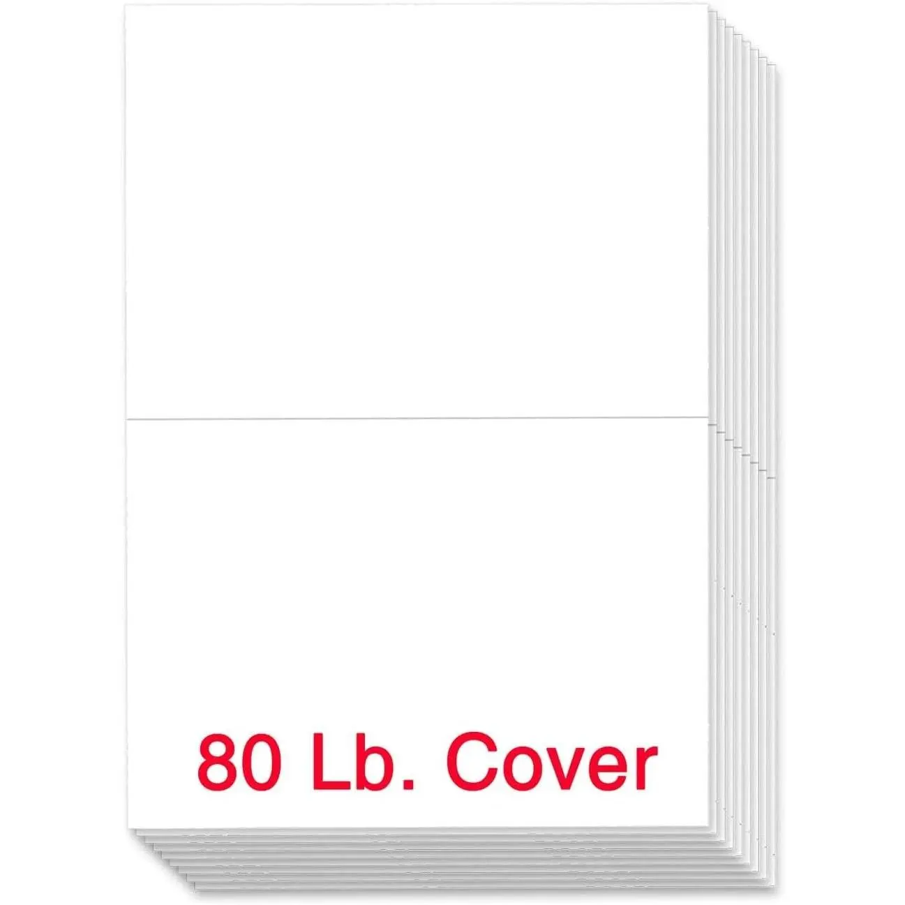 Blank Half Fold Greeting Cards - 8.5 x 5.5 Inch Heavyweight White Card Stock Paper - for Birthday, Wedding, Holiday, Anniversary Invitations, and All Occasions - Bulk Pack of 100 Cards