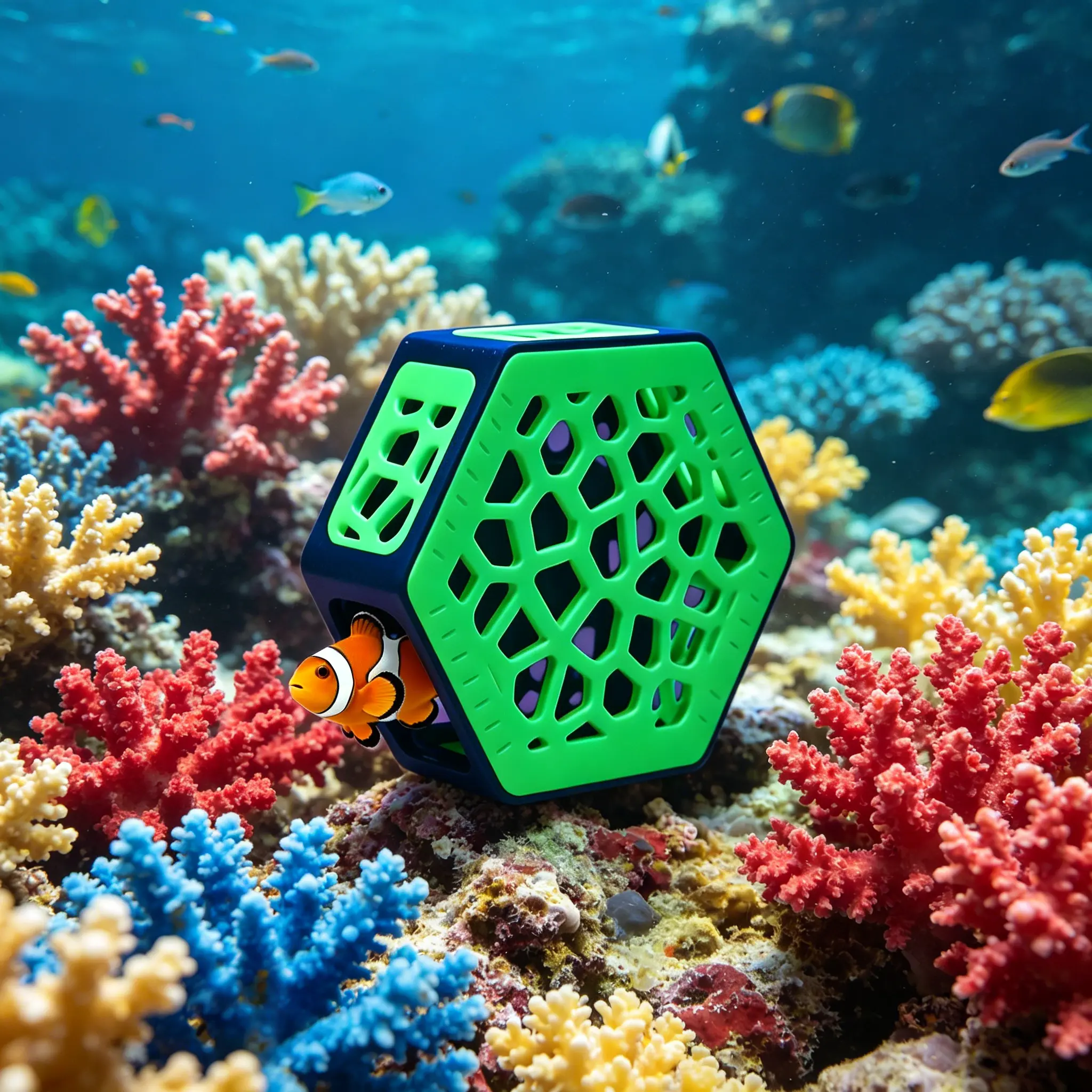 Magnetic Mount Seaweed Clip and Algae Box, Built-in Design for Aquarium Use, Compatible with Grape Algae small fish decorative stone  aquatic live marimo pet