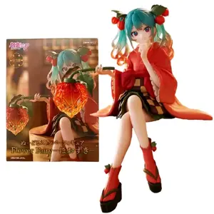 Hatsune Miku Lantern Fruit Cherry Handmade 5 Inches High Flower Fairy Figurine Collectible