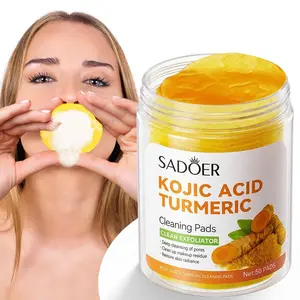 Turmeric Kojic Acid Cleansing Pads for acne and dark spots Exfoliate
