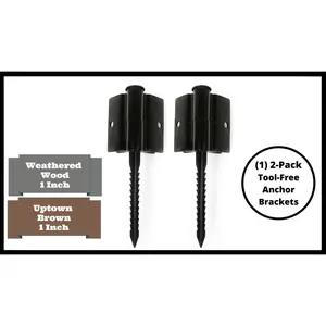 Snap-Lock Raised Garden Bed Brackets – 1” Anchor Bracket (2 pack Black)