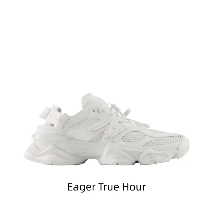 White Mesh Slingback Trainer Shoes Adjustable Heel Strap Logo Decor Multi-Layer Rugged Sole Summer Breathable Casual Shoes
