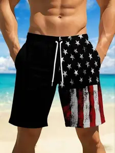 Men's Quick-Dry Swim Trunks, Swim Shorts, Geometric 3D Print Design, Casual Regular Fit, Suitable for Beach, Pool, Gym, Outdoor Activities