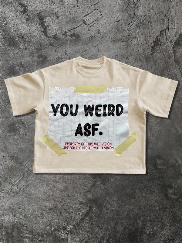 Men's Short Sleeve Cotton Blend Crop Top, Unique Design for Casual Summer Wear, Street Fashion Essential for Trendsetters