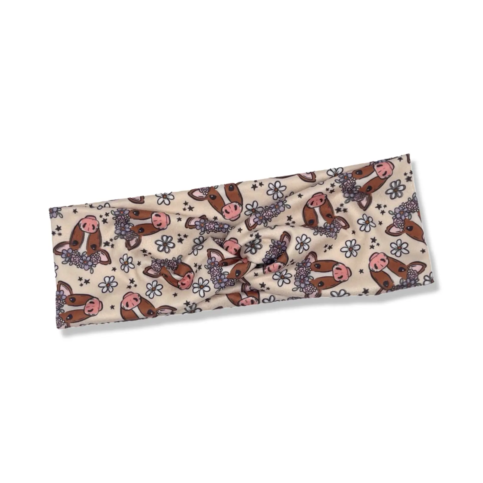 Happy Cows Knotted Headband