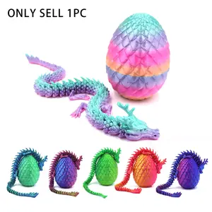 3D Printed Dragon Model, 1 Set Including 1 Count Egg & 1 Count Dragon Desktop Decoration, Home Decor Ornament, Suitable for Funny Gift,Boys & Men gifts