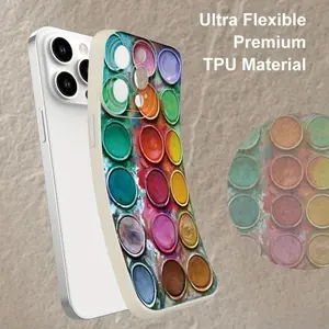 Protective Funny Colorful Palette Phone Case - Black & White Unique Multi-Color Plastic TPU Cover, Unisex Gift Cellphone Accessory for iPhone 16,15,14,13,12,11,XS,XR,X,7,8 Plus,Pro Max