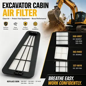 CAT 320 air filter Daily Maintenance Parts for Construction Machinery Models:313 to 395 Universal Fit for CAT OEM 500-0597 363-9402 580-5439 327-6618for D D2 E F GC  Summervibes o