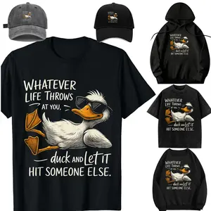 Funny Cool Duck Shirt Funny Quote for Men Women Kids T-Shirt，Casual Short Sleeve Crew Neck T-shirt for Spring, Fashion Women's Top for Daily Wear，Sweatshirt, Hoodie，Unisex，For children