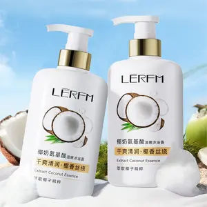 Coconut Milk Amino Acid Body Wash 800ml | LĒRFM Family Pack | Coconut Milk & Amino Acids Formula | Hydrating Daily Cleansing | Suitable for All Skin Types | Ideal for Everyday Use