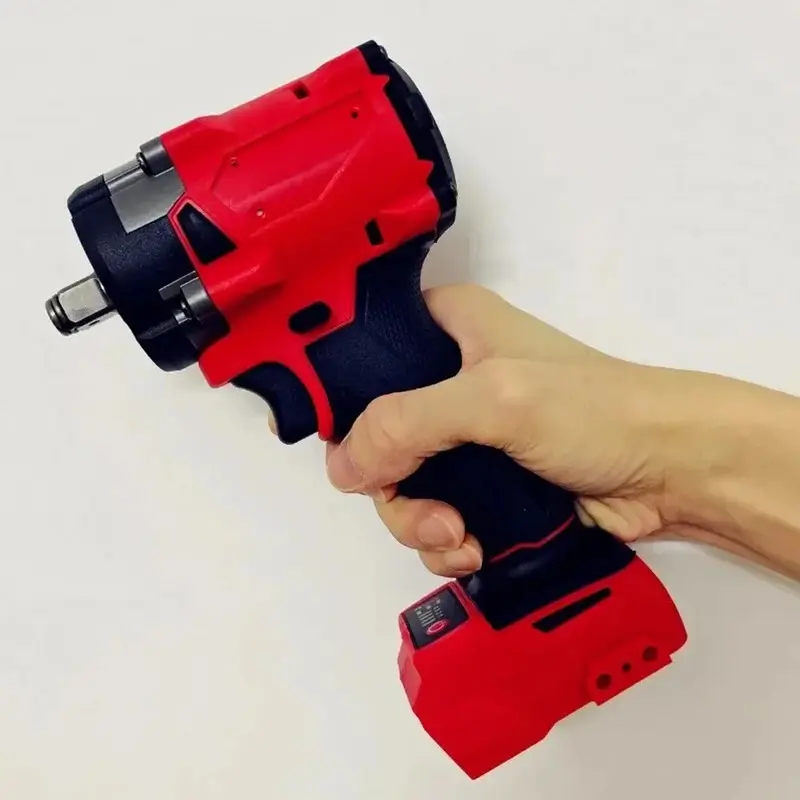 Cordless Torque Wrench - 18V Rechargeable Brushless Wrench, 500N.m High Torque Impact, 1/2" 4-Gear Electric Driver with LED Lights for Repair Tasks (Sports & Outdoor Protective Gear Power Tool)