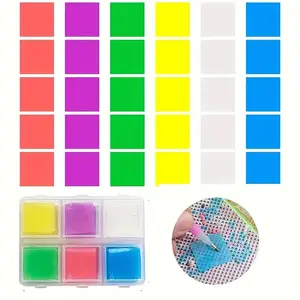 30pcs/set Diamond Painting Glue Clay Colorful Diamond Moasic Cross Stitch Drilling Mud DIY Nail Art Tool Accessories Diamond Art Tools Diamond Painting Kit