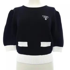 Pre-owned PRADA Cotton Small Leather Goods Crew Neck Sweater