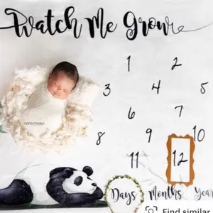 Monthly Blanket | bear  (47 x 47 Inch)