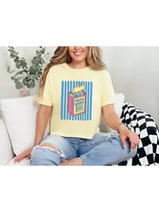 Comfort Colors Fresh Books Boxy Tee, Sardine Book Girl Summer Graphic Shirt