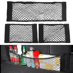 3pcs Car Trunk Storage Mesh Bag, Universal Car Trunk Organizer, Durable Rear Mesh Net & Stretchable Elastic Bag, Elastic String Storage Net Bag