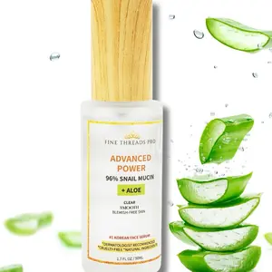 Advanced Power Snail Mucin Serum with Aloe Hyaluronic Acid for Clear-Smooth-Blemish Free Skin