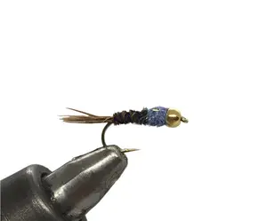 One Dozen (12) - Tungsten Beadhead Frenchie - Blue