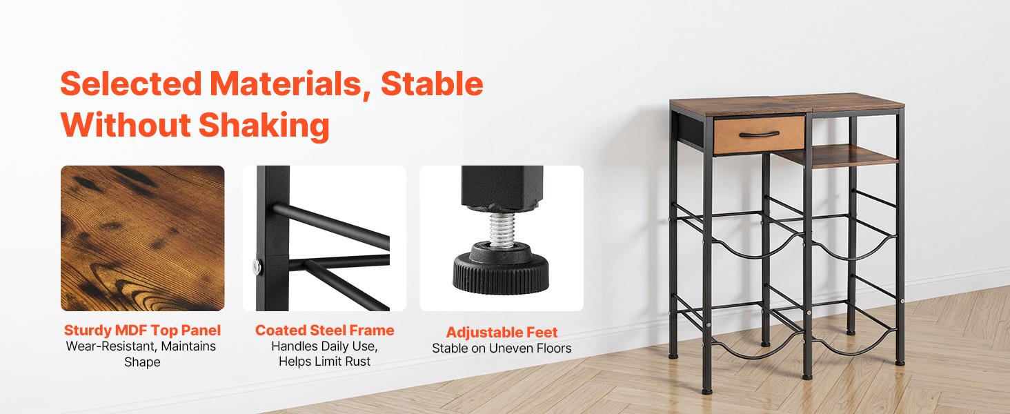 【summerfinds】VEVOR Water Jug Holder, 4 Tiers Double Rows 3 and 5 Gallon Water Bottle Holder for 4 Bottles, Heavy Duty Jug Rack Organizer with Storage Shelf and Drawer, for Kitchen, Living Room, Black and Brown 【summerfinds】VEVOR Water Jug Holder, 4 Tiers Double Rows 3 and 5 Gallon Water Bottle Holder for 4 Bottles, Heavy Duty Jug Rack Organizer with Storage Shelf and Drawer, for Kitchen, Living Room, Black and Brown