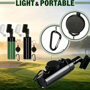 Upgraded Golf Club Brush Water Spray Bottle with Retractable Zip Line Groove Cleaner Tool Father's Day Gift for Men Golf Bag Accessories
